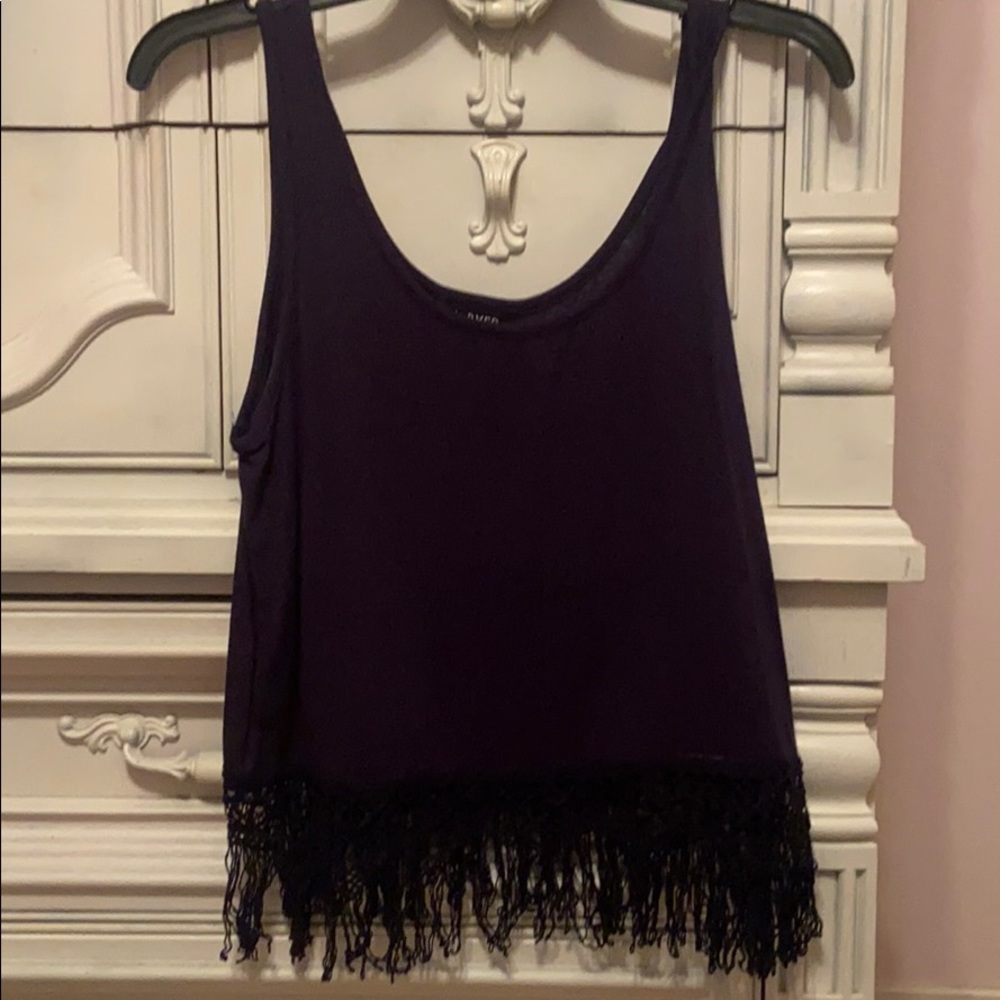 navy blue crop top